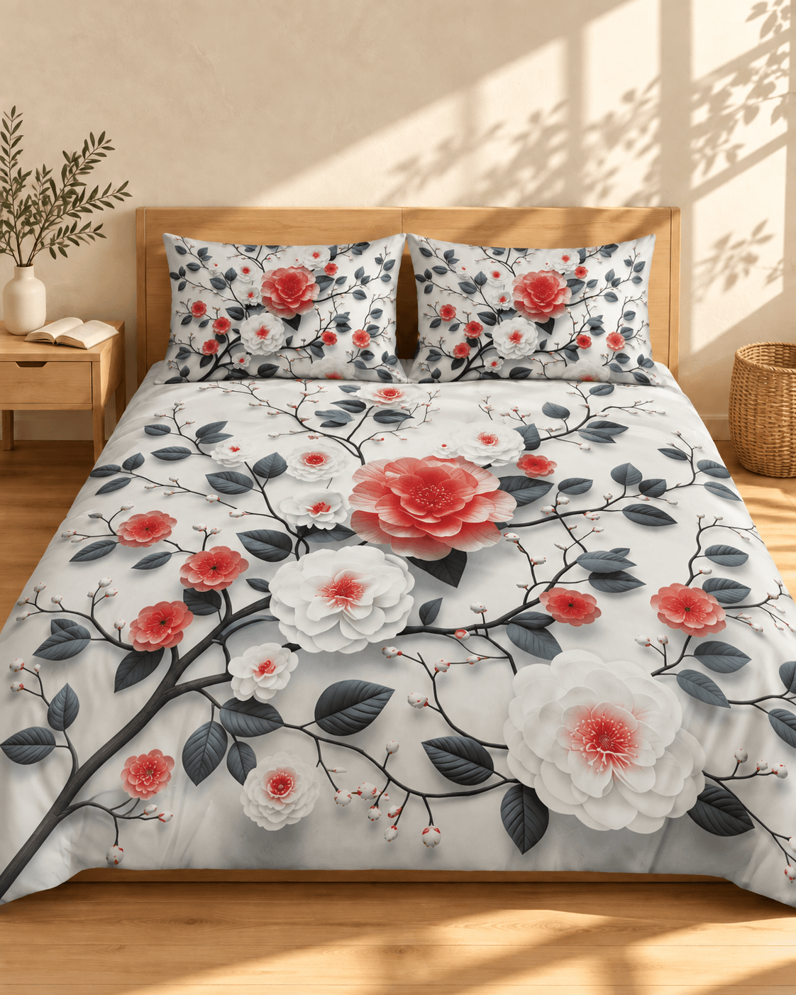 Red and White Blossoms